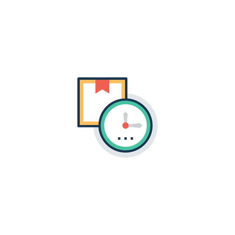 دانلود طرح آیکون زمان تحویل بسته