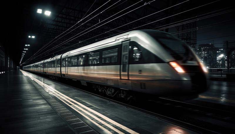 عکس قطار برقی در ایستگاه