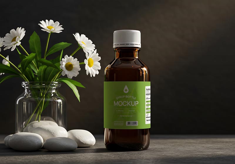 دانلود موکاپ شیشه روغن ماساژ