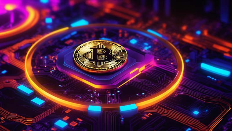 عکس بیت کوین روی سی پی یو