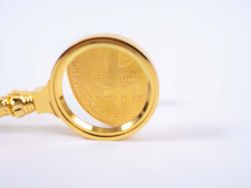 عکس قسمتی از بیت کوین زیر ذره بین