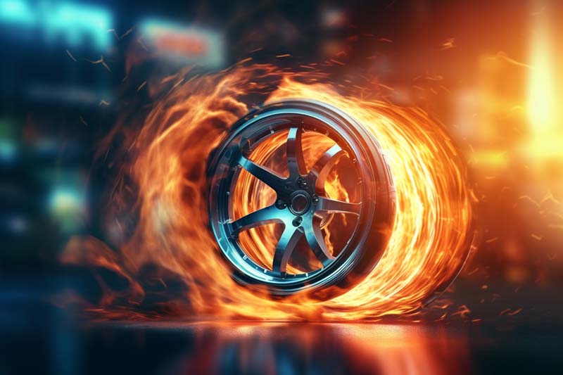 عکس لارج فرمت از رینگ خودرو آتشین
