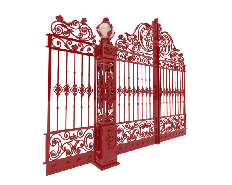 طرح گرافیکی در فلزی قرمز