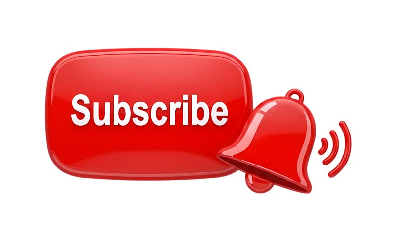 دانلود آیکون سابسکرایب یوتیوب قرمز