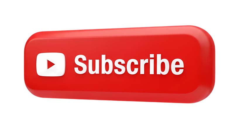 دانلود آیکون سابسکرایب یوتیوب افقی قرمز