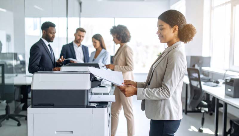 عکس با کیفیت از کپی کردن با دستگاه کپی