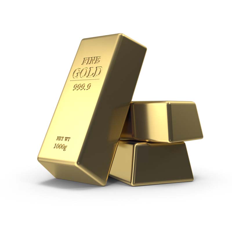 طرح باکیفیت سه عدد شمش طلا