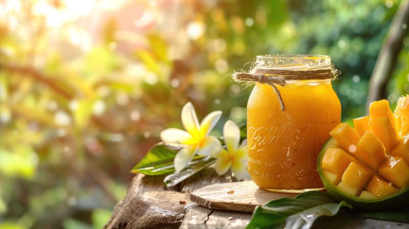 عکس زیبا از شیشه آب انبه در طبیعت