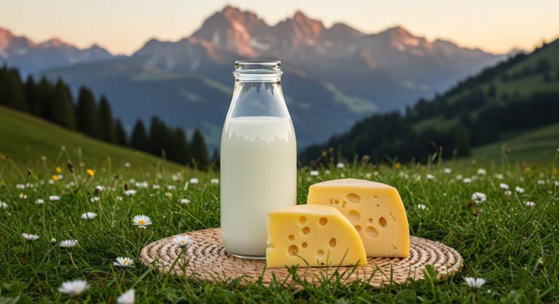 عکس زیبا از شیر و پنیر در طبیعت