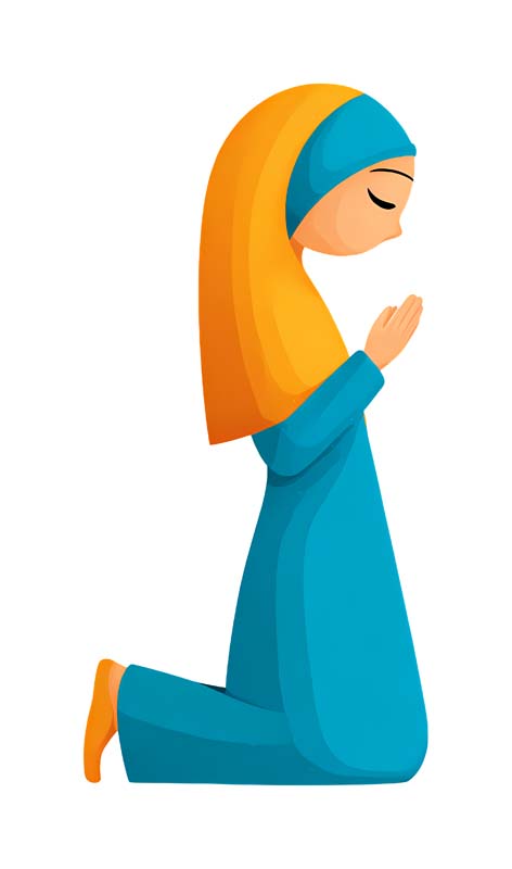 دانلود طرح زیبای گرافیکی خانم در حال دعا