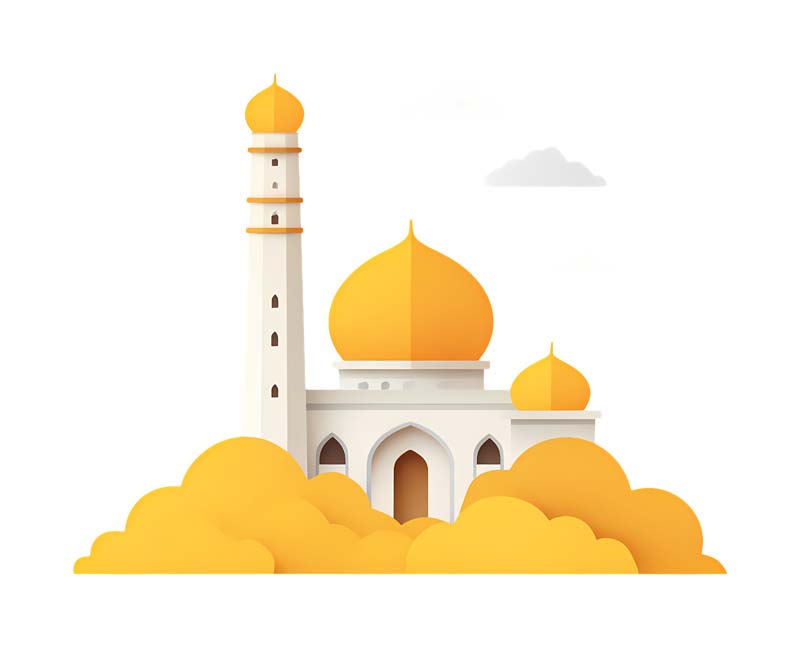 دانلود طرح زیبای گرافیکی مسجد سفید و زرد