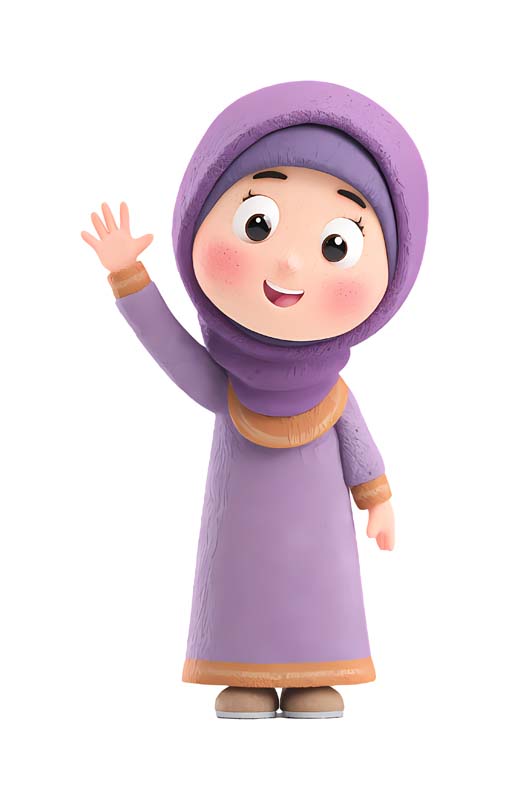 دانلود طرح زیبای گرافیکی دختر شاد محجبه