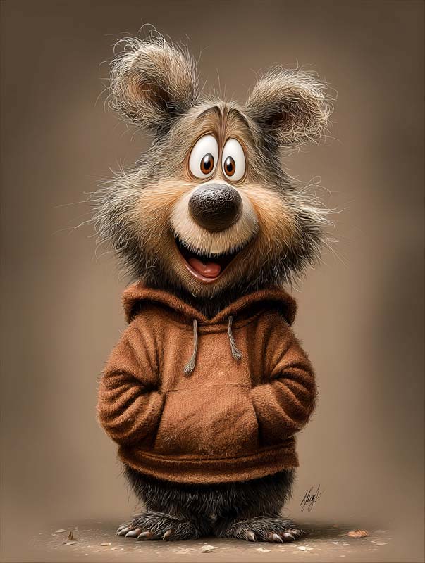 تصویر هنری خرس کارتونی