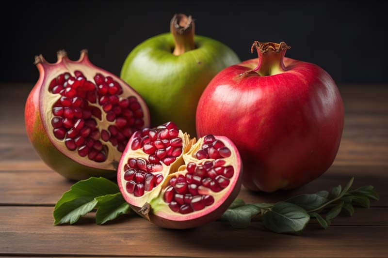 تصویر جذاب انارهای رنگی