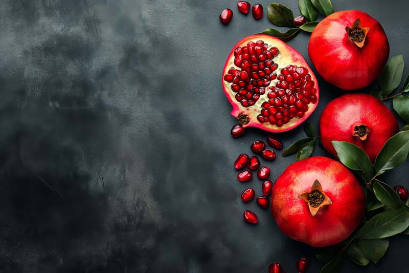 تصویر بسیار زیبای تعدادی انار