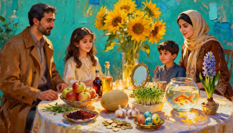 دانلود تصویر گرافیکی سفره هفت سین بزرگ