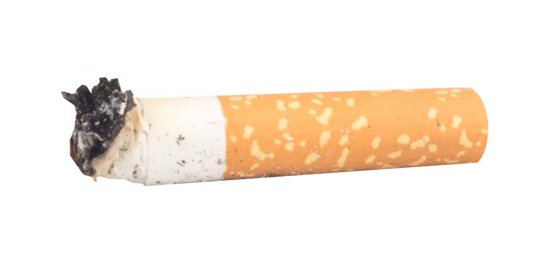 طرح دوربری شده از سیگار خاموش