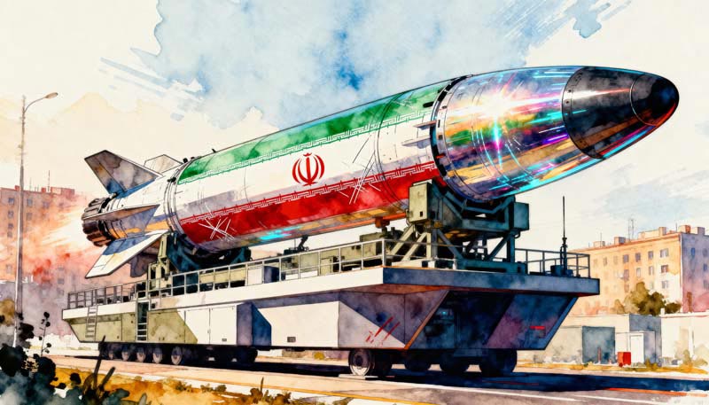 دانلود عکس گرافیکی موشک فوق سنگین ایران