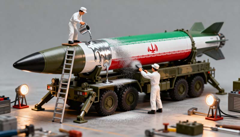 دانلود عکس رنگ آمیزی موشک ایرانی بالستیک