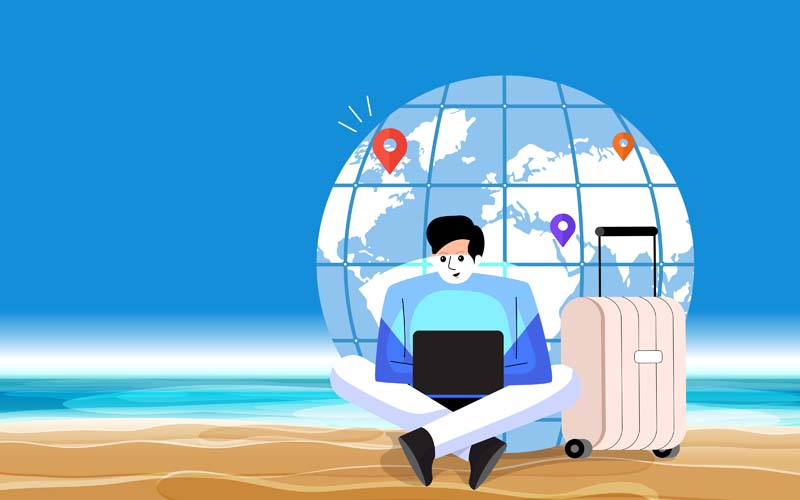 دانلود وکتور مفهومی جهانگردی