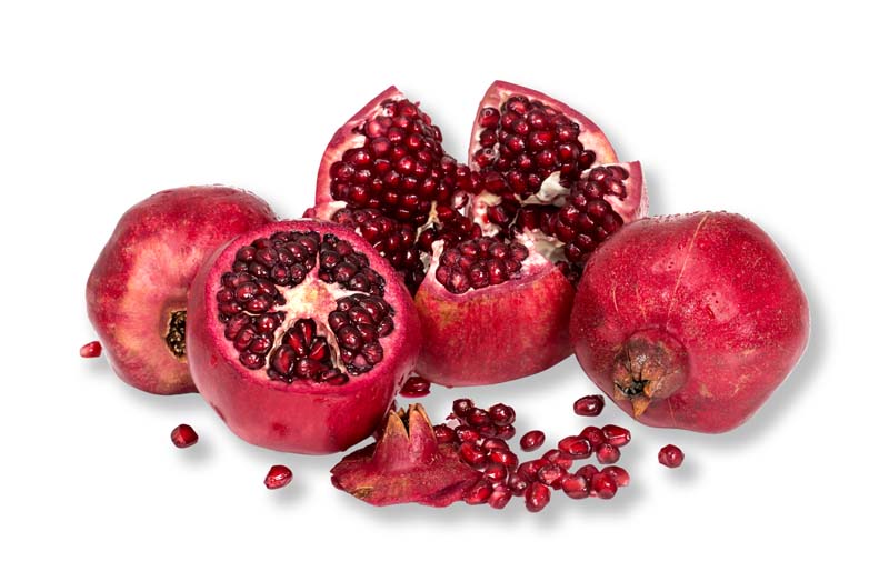 طرح دوربری شده از انار باز شده