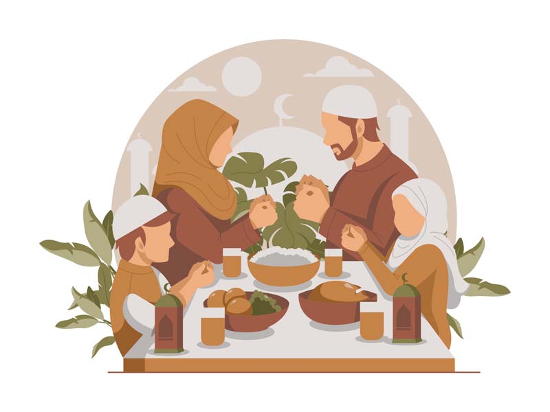 دانلود وکتور مفهومی افطاری