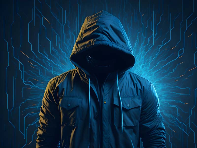 تصویر با کیفیت هکر با چهره مخفی