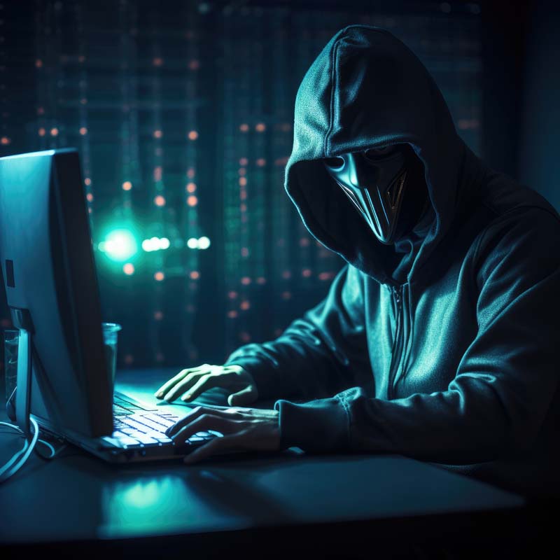 دانلود تصویر با کیفیت هکر جهانی ناشناس با ماسک سیاه