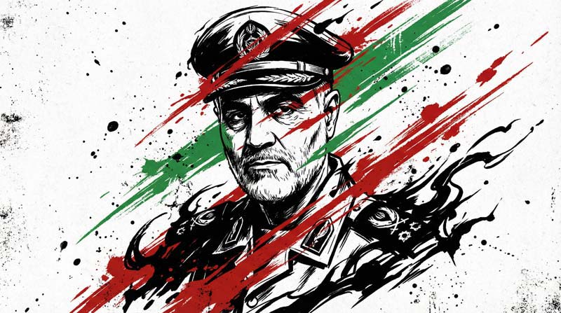 دانلود تصویر باکیفیت سپهبد قاسم سلیمانی با پرچم ایران