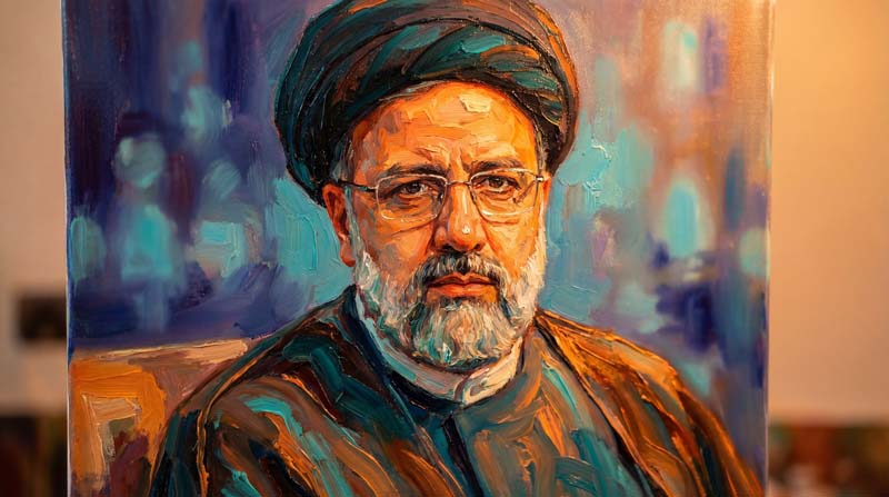 تصویر نقاشی شهید آیت الله ابراهیم رئیسی