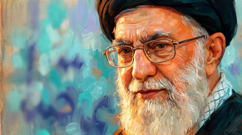 تصویر نقاشی حضرت امام خامنه ای
