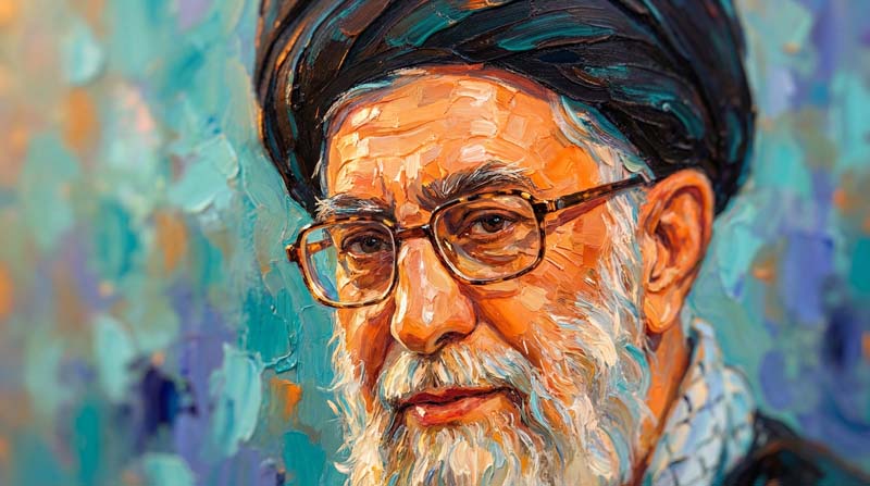 تصویر نقاشی رهبر انقلاب