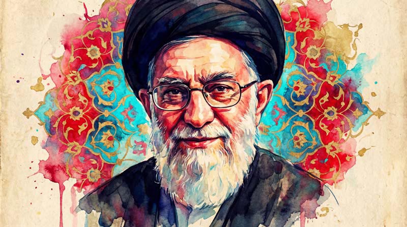 تصویر نقاشی حضرت امام خامنه ای