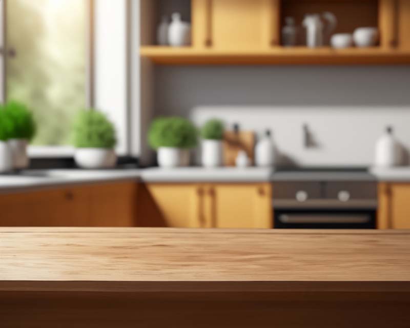 عکس با کیفیت آشپزخانه با کابینت قهوه ای