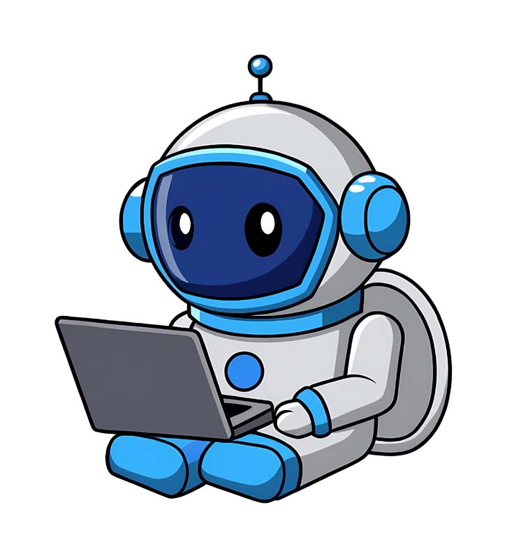 دانلود طرح ربات کارتونی با لپ تاپ