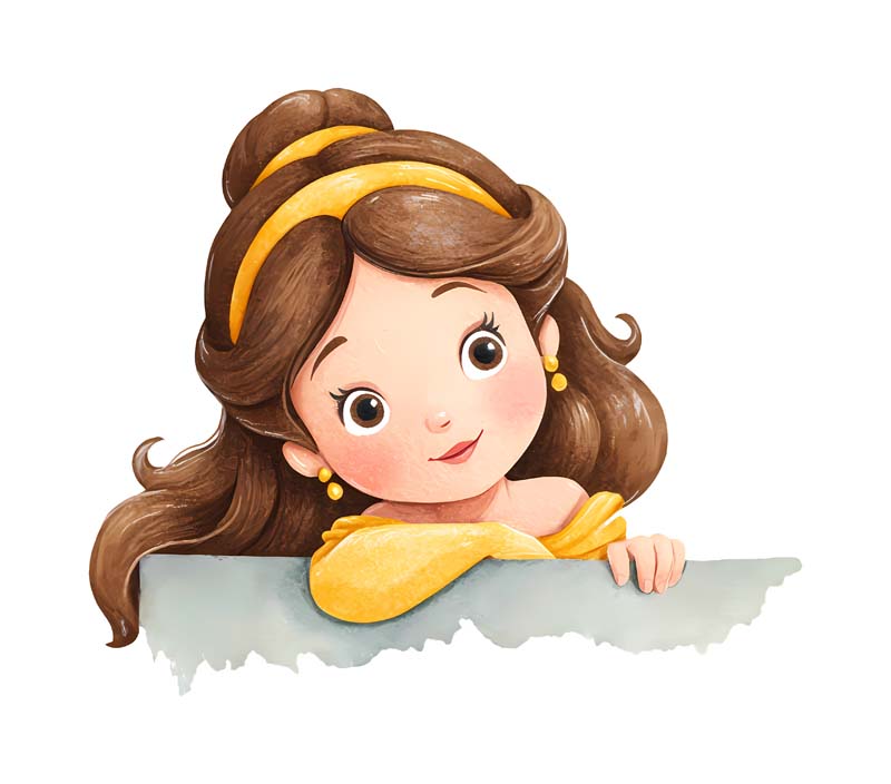 دانلود طرح پرنسس بل بالای دیوار