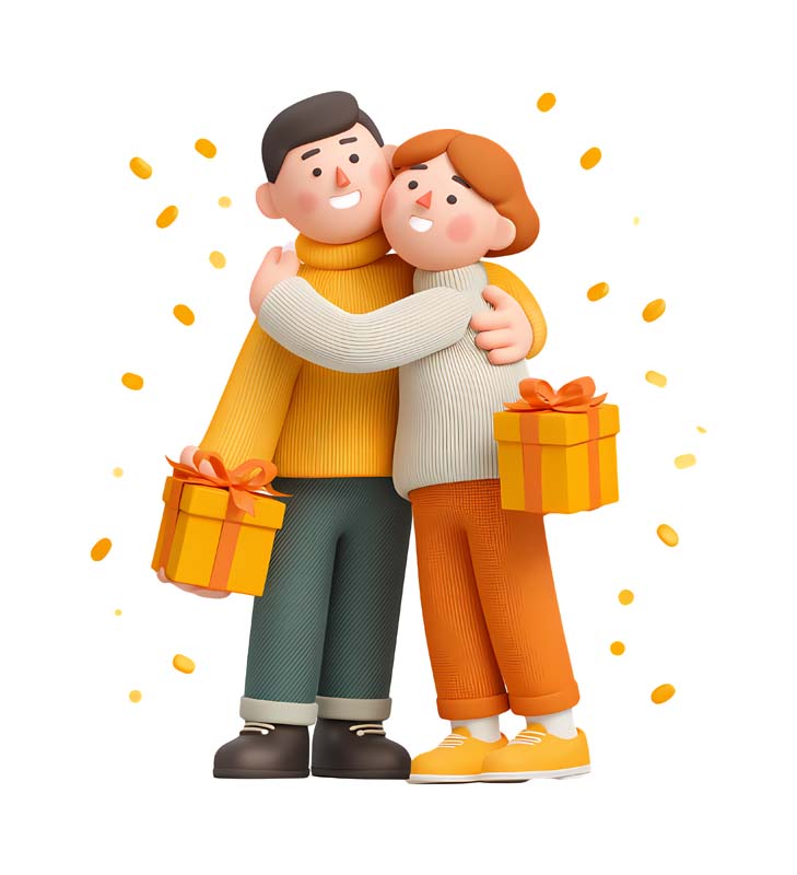 دانلود طرح زوج عاشق با هدیه