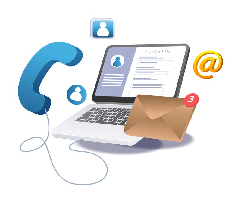 دانلود وکتور مفهومی مرکز پاسخگویی اینترنتی