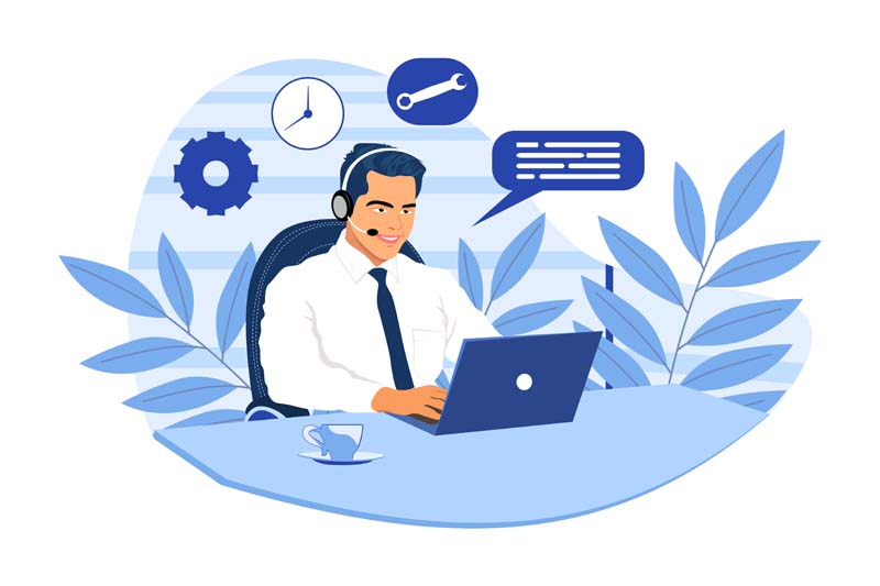 دانلود وکتور مفهومی پشتیبانی حرفه ای