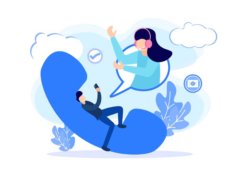 دانلود وکتور مفهومی اپراتور تلفنی