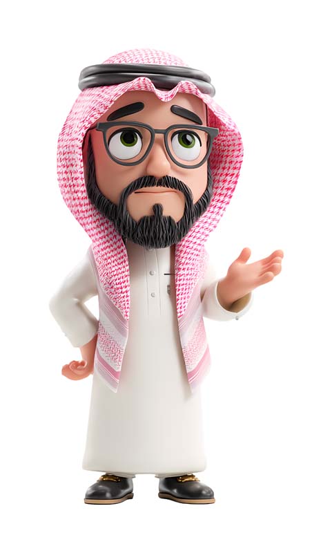 دانلود طرح مرد با لباس عربی