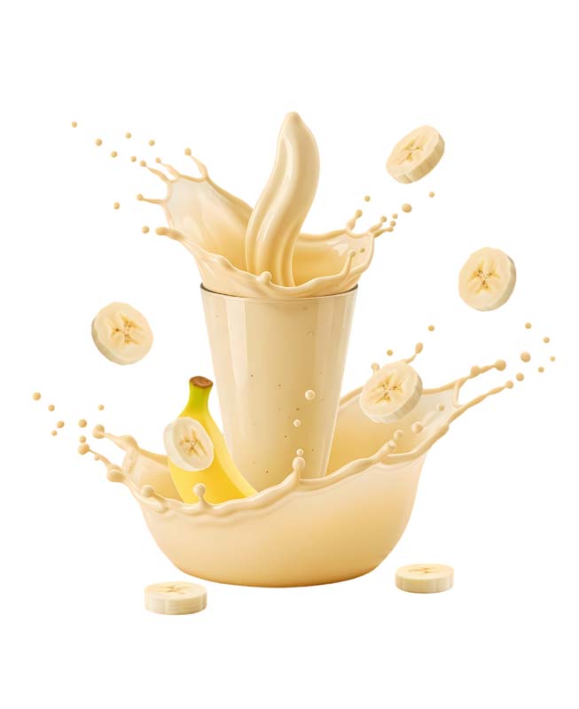 دانلود طرح لیوان شیر موز و موز تازه