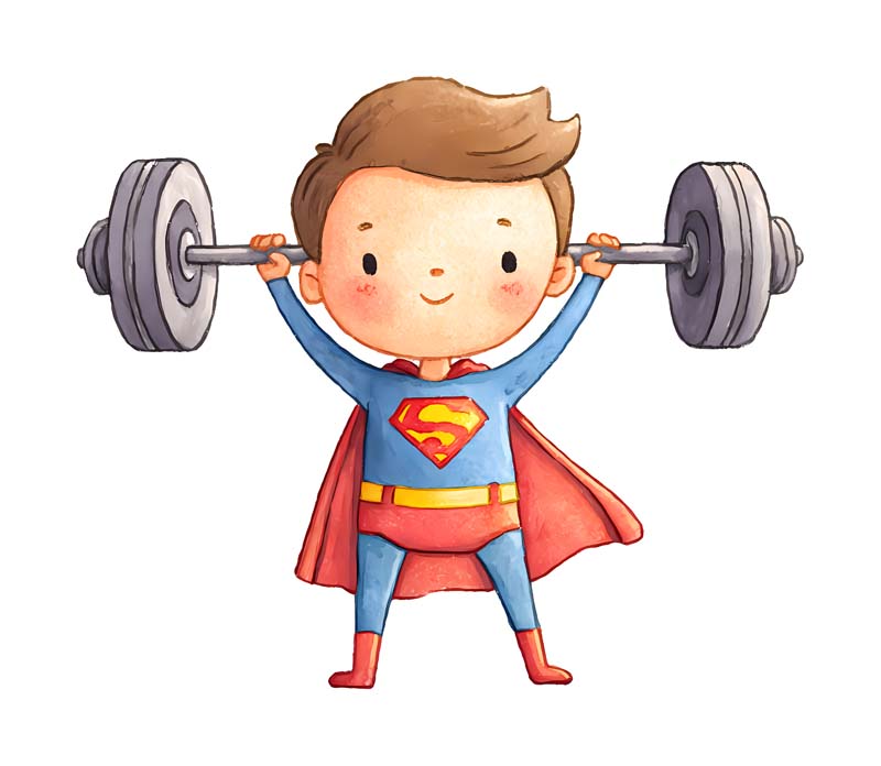 دانلود طرح سوپرمن وزنه بردار