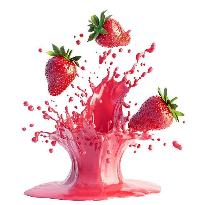 دانلود طرح آب توت فرنگی صورتی