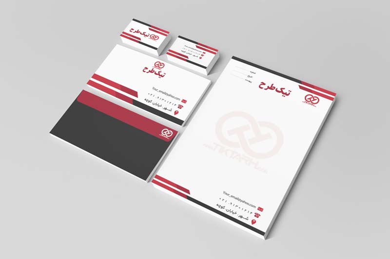 طراحی ست اداری خلاقانه و لایه باز