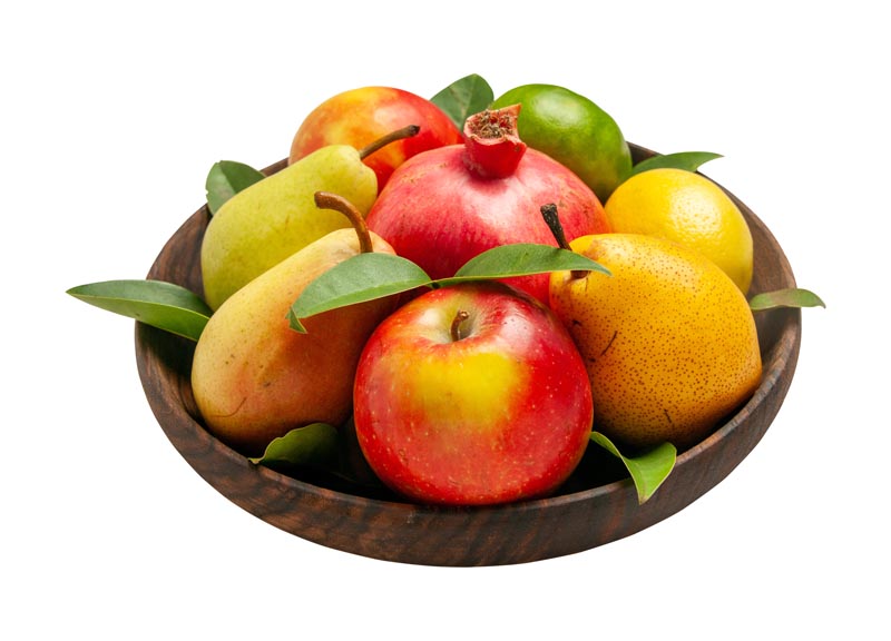 دانلود طرح میوه های تازه در ظرف چوبی