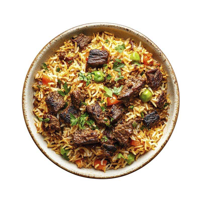 دانلود طرح کاسه چلو خورشت از نمای بالا