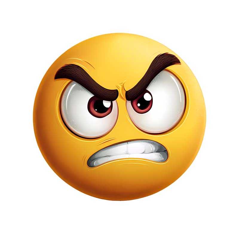دانلود طرح ایموجی زرد عصبانی