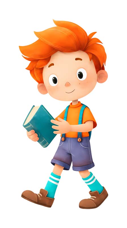 دانلود طرح پسر کارتونی با کتاب