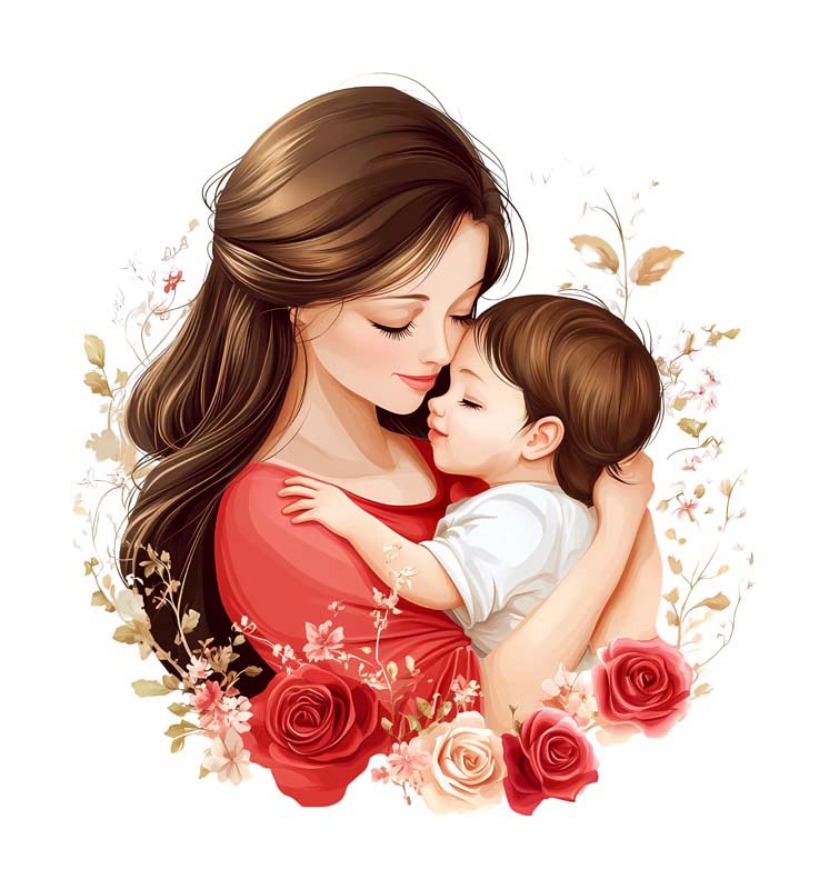 دانلود طرح مادر و کودک در آغوش هم